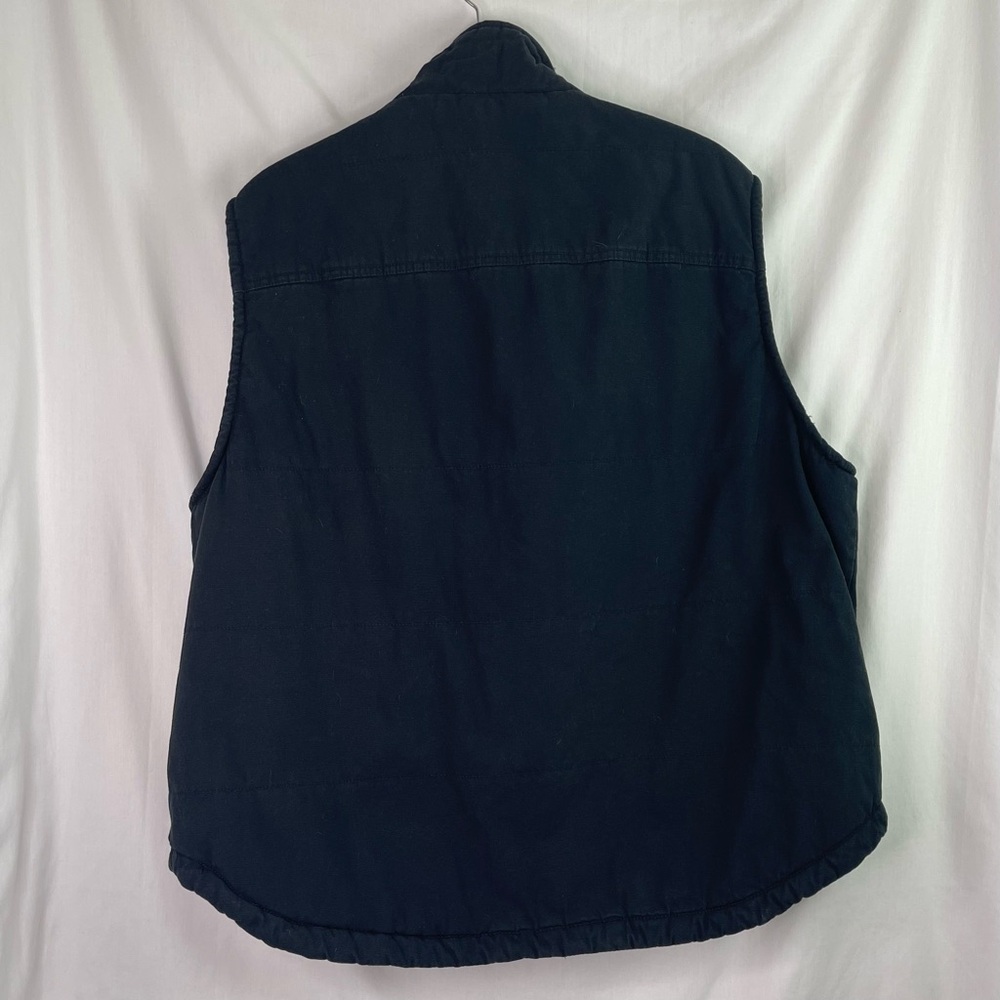 Lee Men’s Size XL Black Canvas Faux Sherpa Lined Vest - Picture 8 of 15